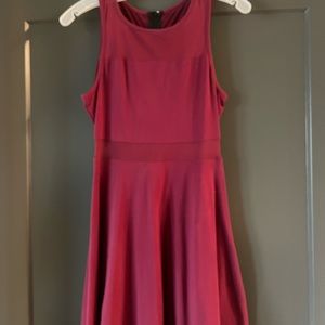 Express maroon skater dress